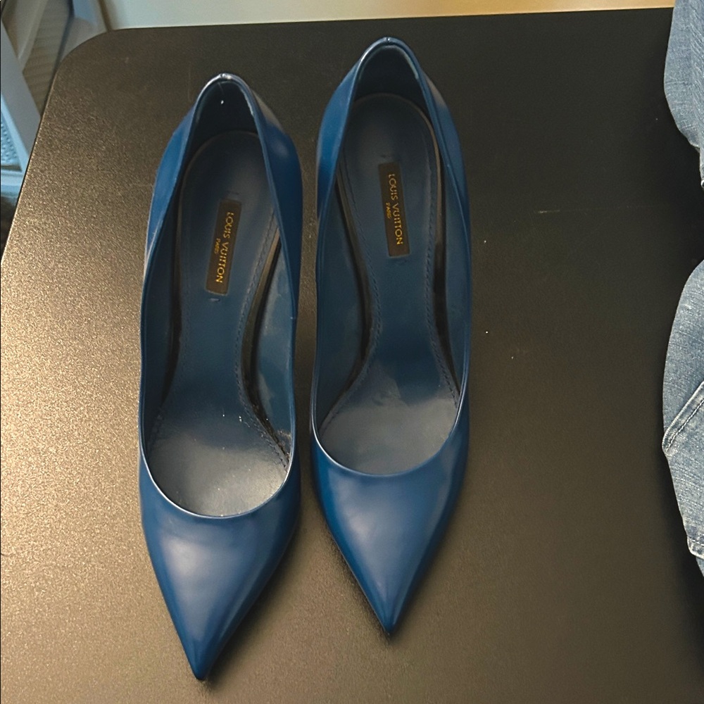 Louis Vuitton Navy Blue Heels